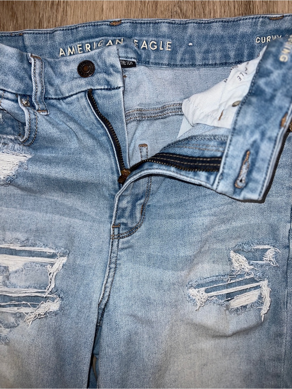 American Eagle Super Hi-Rise Curvy Jegging Jeans Next Level Stretch Size 6 - Picture 8 of 11